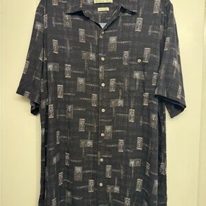 Men's Black Patterned Shirt